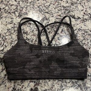 NOBULL Women's Charcoal Camo Sports Bra
